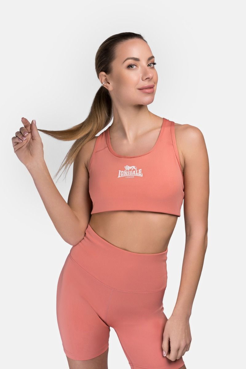 Lonsdale Wardour Sports Bra, Terracotta