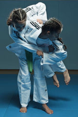 Adidas JU Kimono with Blue Stripes Club 350g, White