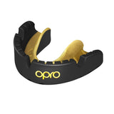 Opro Gold Braces Mouthguard, Black-Gold