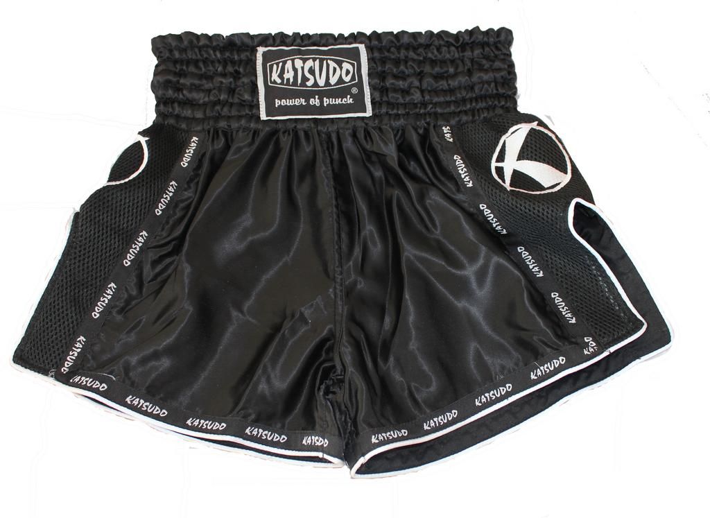 Katsudo Hurricane Muay Thai Shorts, Black