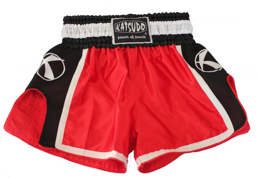 Katsudo Hurricane Muay Thai Shorts, Red