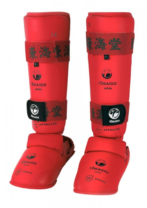 Tokaido Shin and Instep Guards, Red