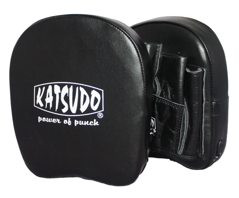 Katsudo Leather Boxing Pads Apple, Black