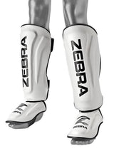 Zebra Pro Shin and Instep Guards, White