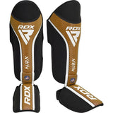 RDX Aura+ T17 Shin and Instep Guards, Black-Gold
