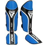 RDX Aura+ T17 Shin and Instep Guards, Blue-Black