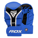 RDX Aura+ T17 Grappling Gloves, Blue-Black