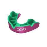 Opro Kids Mouthguard Silver, Pink-Green