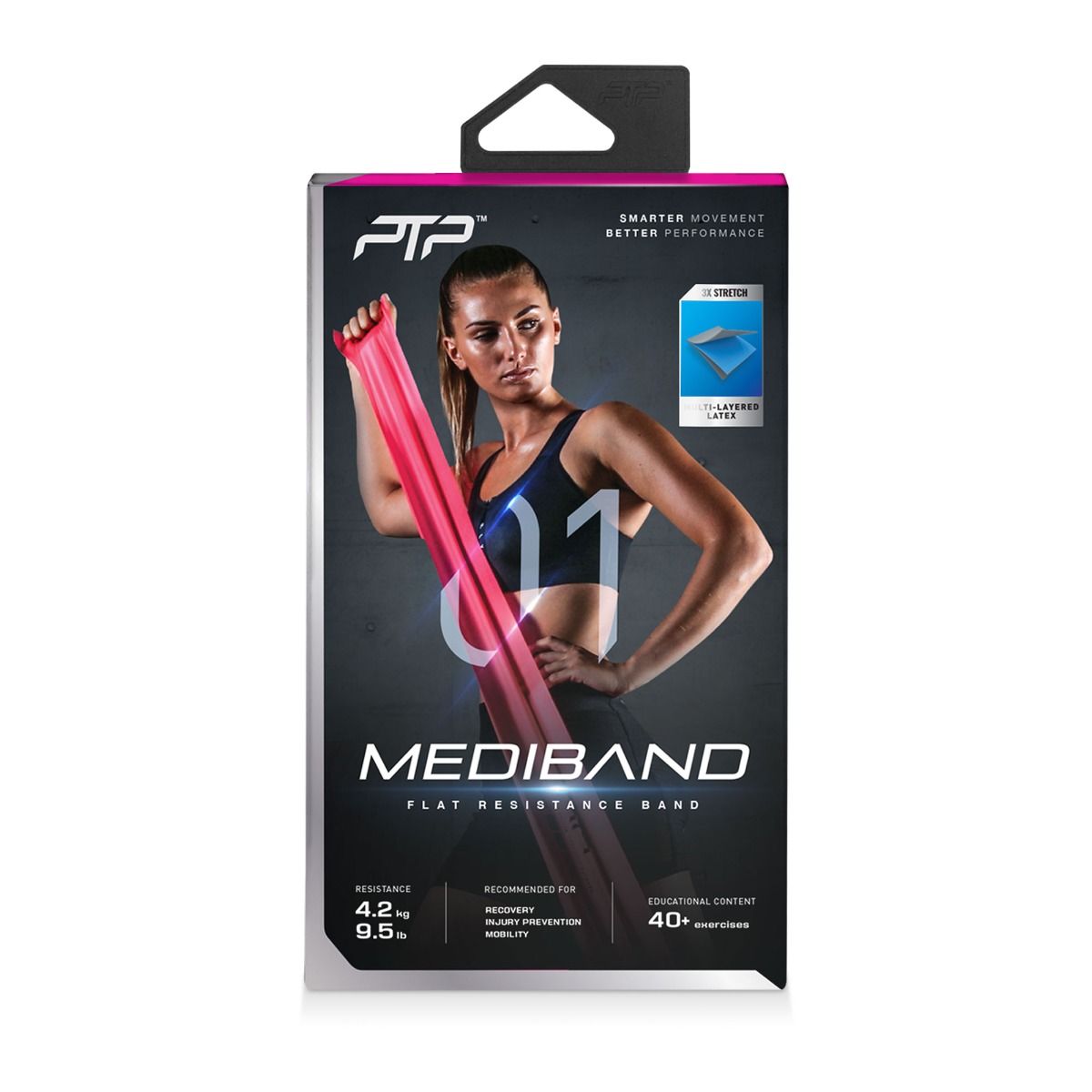 PTP Resistance Band Mediband Ultralight, Pink