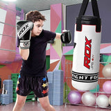 RDX Kids Boxing Gloves, White-Black