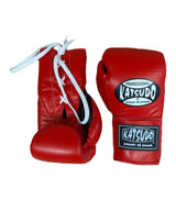 Katsudo Boxing Gloves Professional SN Lace-Up, Red
