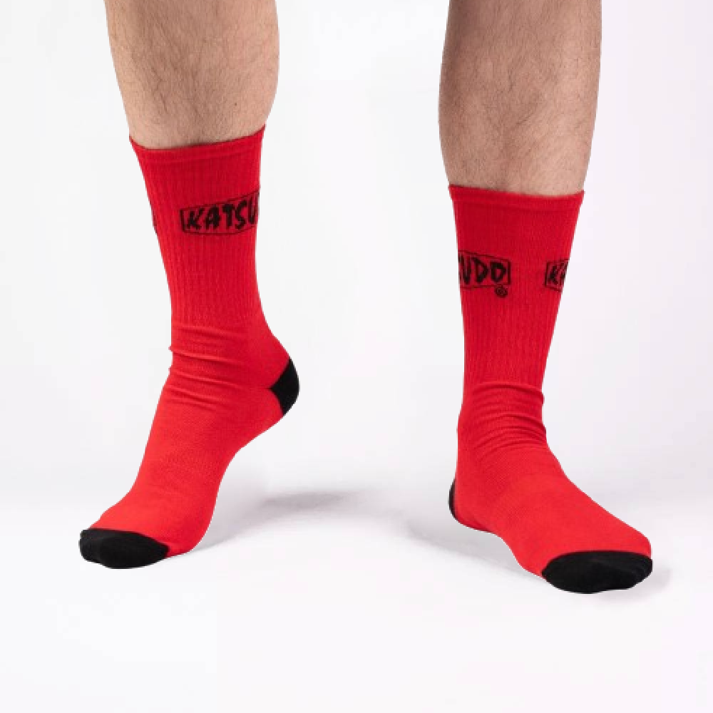 Katsudo Clasic Sports Socks, Red