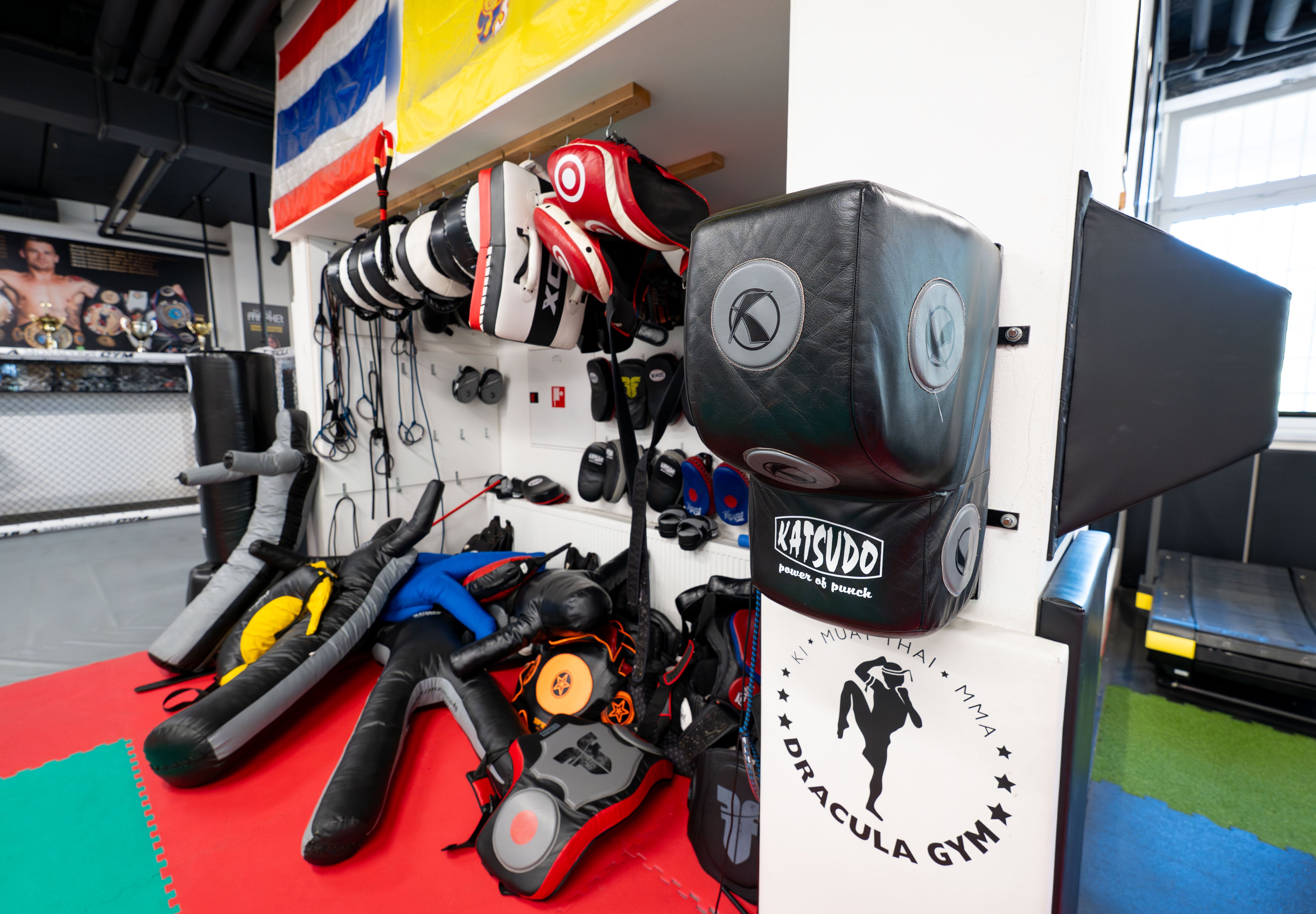 Katsudo Wall-Mounted Leather Punching Pad Pacton, Black