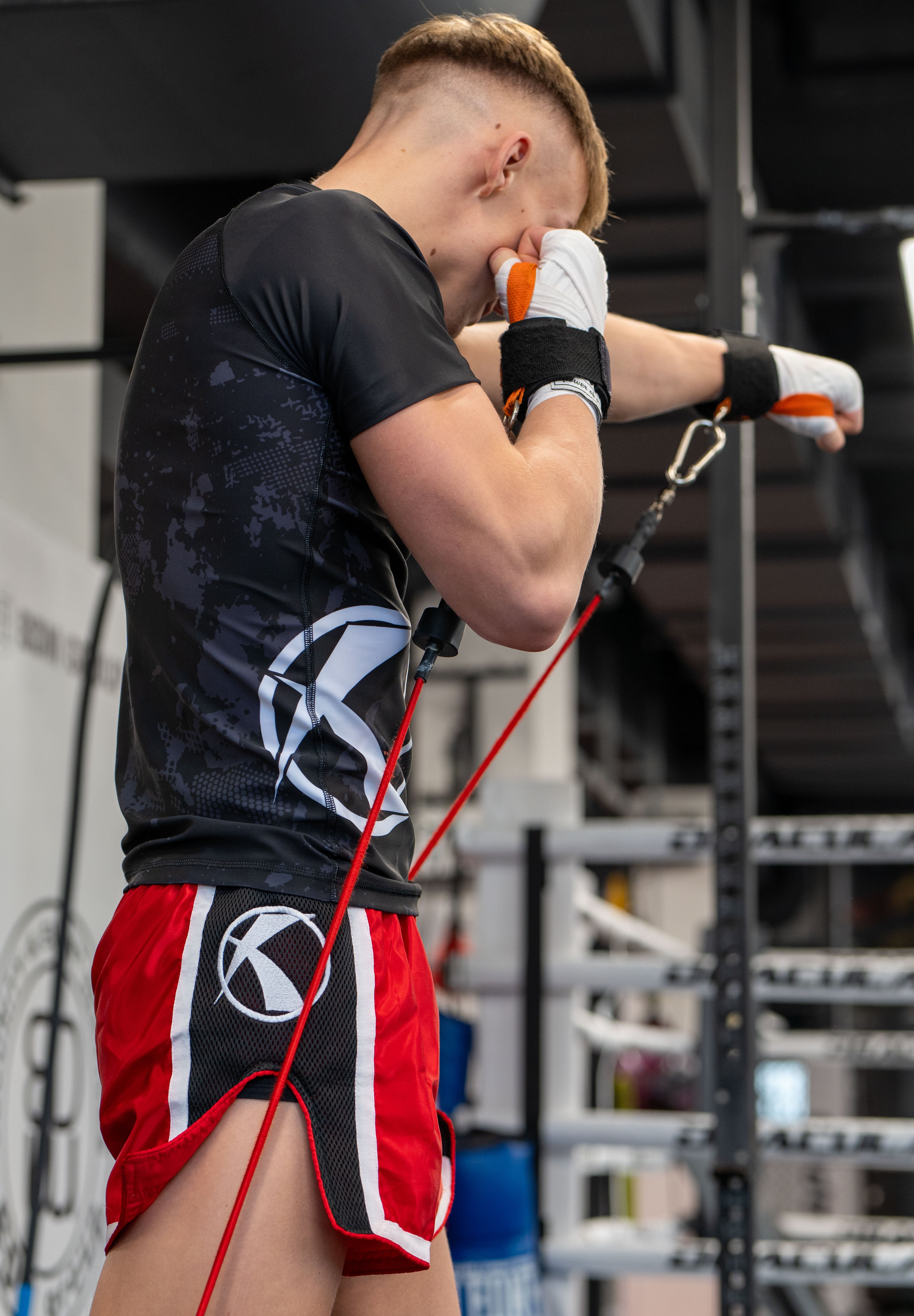 Katsudo Hurricane Muay Thai Shorts, Red