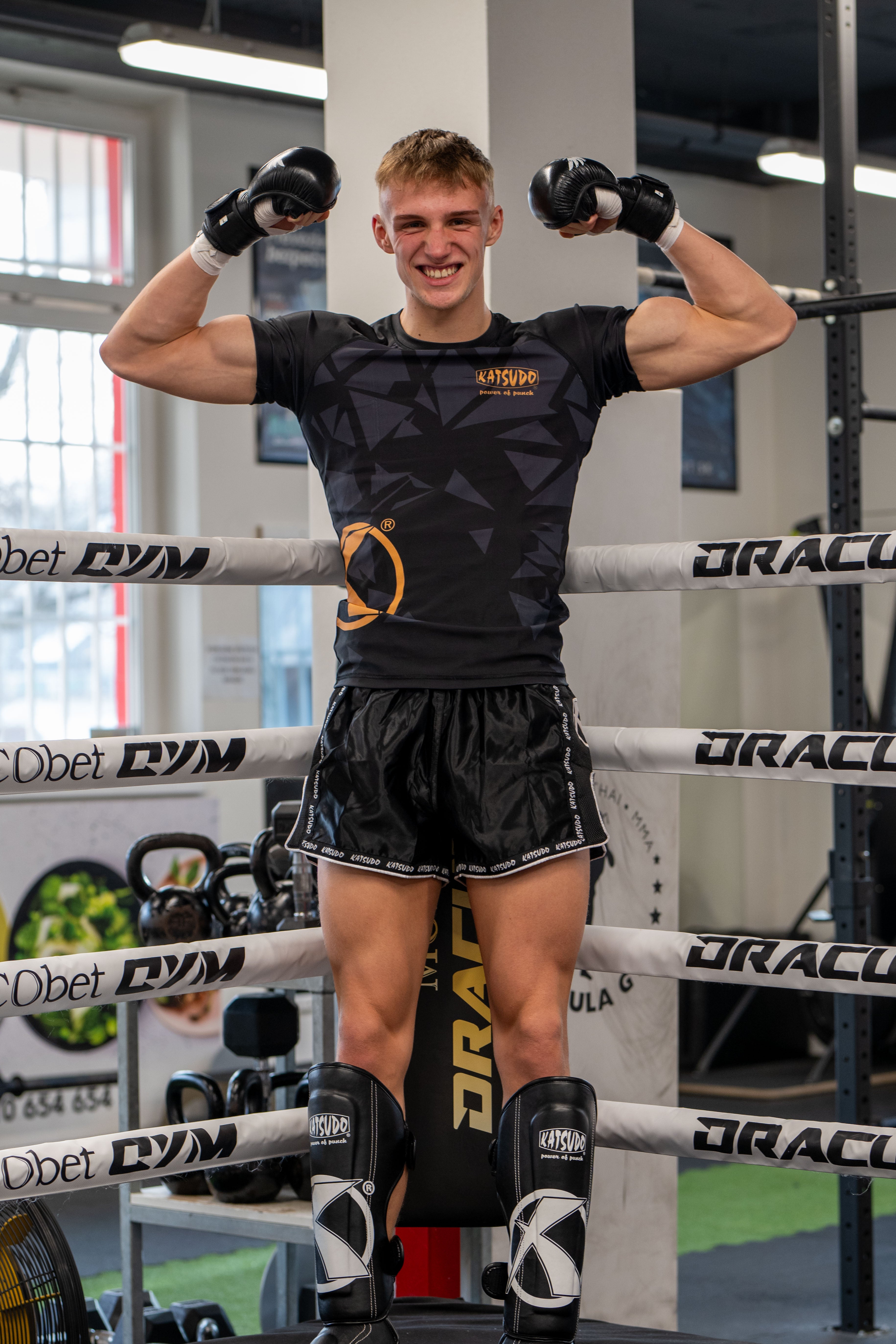 Katsudo Hurricane Muay Thai Shorts, Black