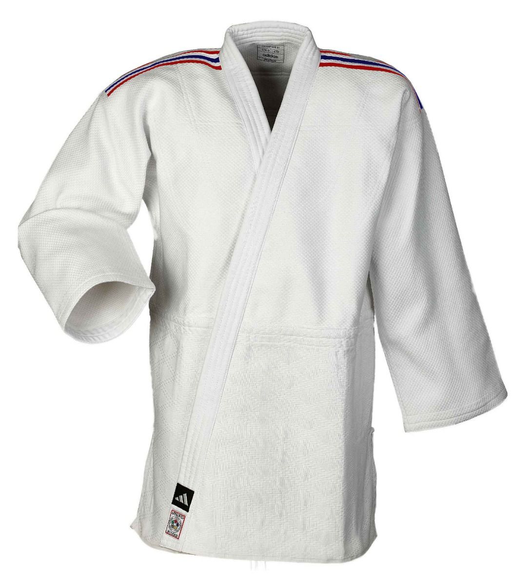 Adidas JU Kimono with National Stripes IJF Champion III Regular Fit 730g, White