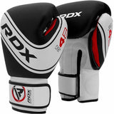 RDX Kids Boxing Gloves, White-Black