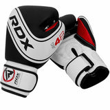 RDX Kids Boxing Gloves, White-Black
