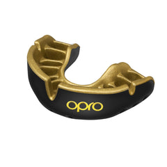 Opro Senior mouthguard Gold, black and gold
