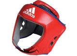 Adidas Leather Boxing Helmet Thai Pro, Red