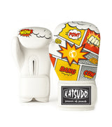 Katsudo Kids Faux Leather Boxing Gloves CrushX, White Patterned