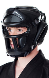 Dax Head Protector with Mask Fight, Black