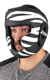 Zebra sparring helmet, black