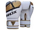 RDX F7 Boxing Gloves, White-Gold