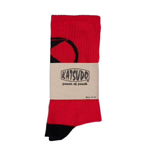 Katsudo Original Sports Socks, Red