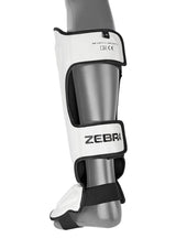 Zebra Pro Shin and Instep Guards, White