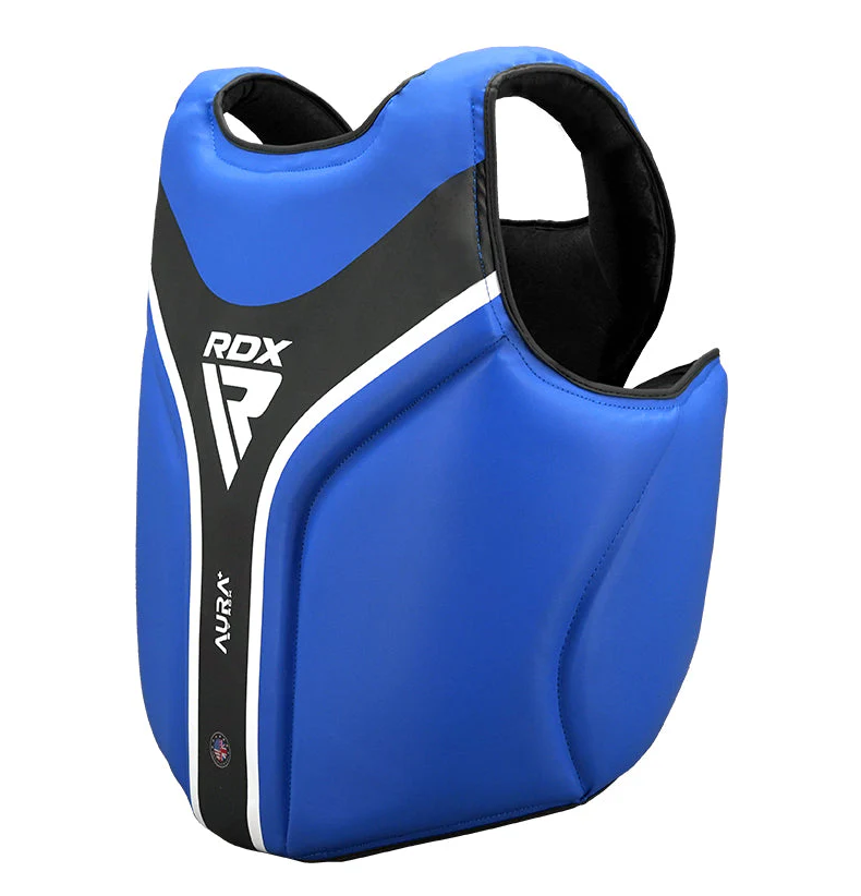 RDX Aura Plus T17 Chest Protector, Blue-Black