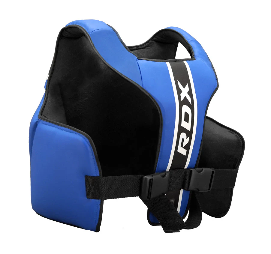 RDX Aura Plus T17 Chest Protector, Blue-Black