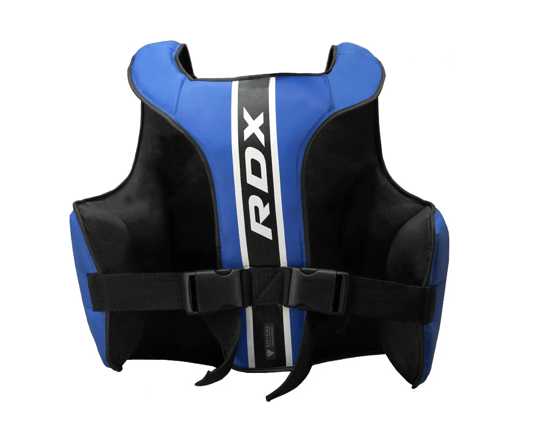 RDX Aura Plus T17 Chest Protector, Blue-Black