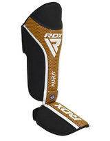 RDX Aura+ T17 Shin and Instep Guards, Black-Gold