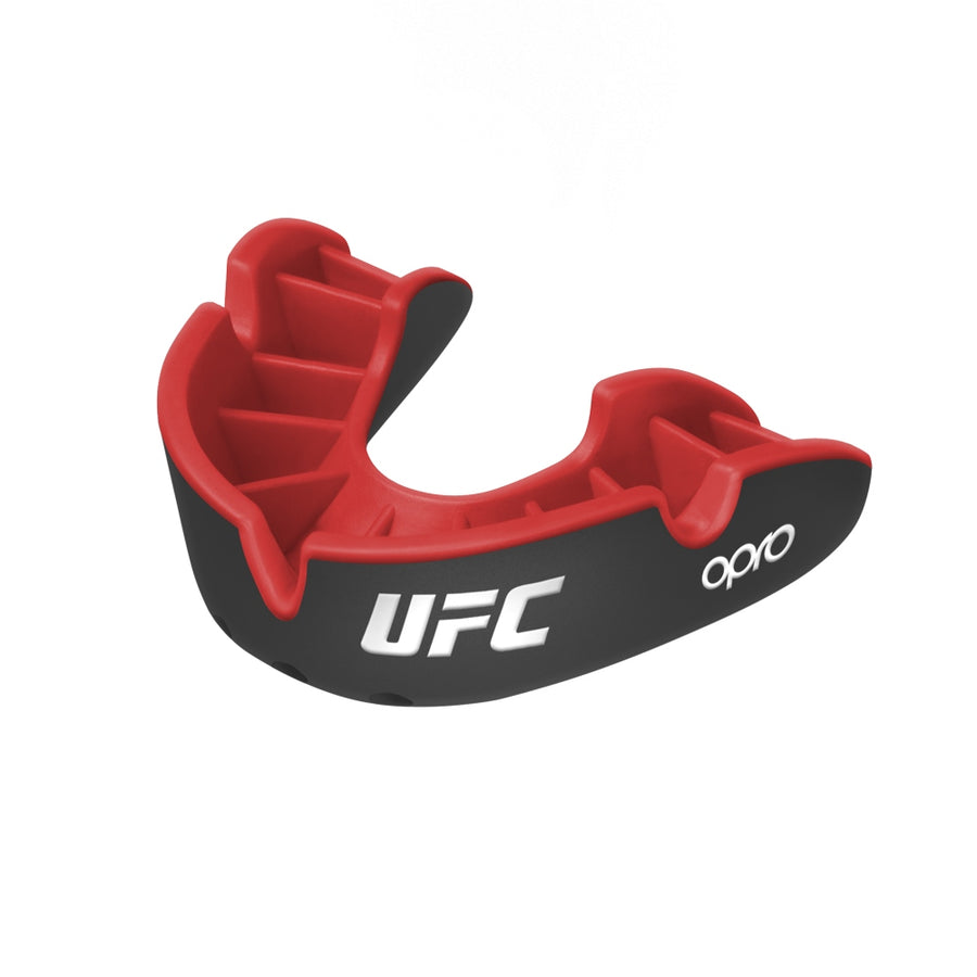 Opro Silver UFC Mouthguard, Black Red