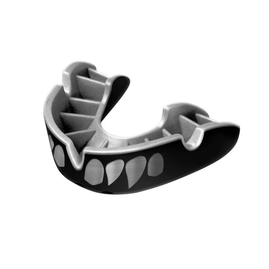 Opro Silver Jawz Mouthguard, Black Silver