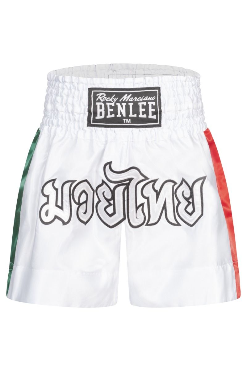 Ben Lee men's Muay Thai shorts Goldy, white