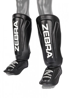 Zebra Pro Shin and Instep Guards, Black