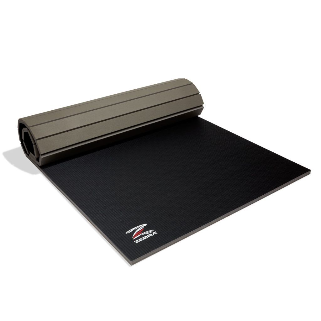 Zebra Exercise Mat Home Roll Out, Black