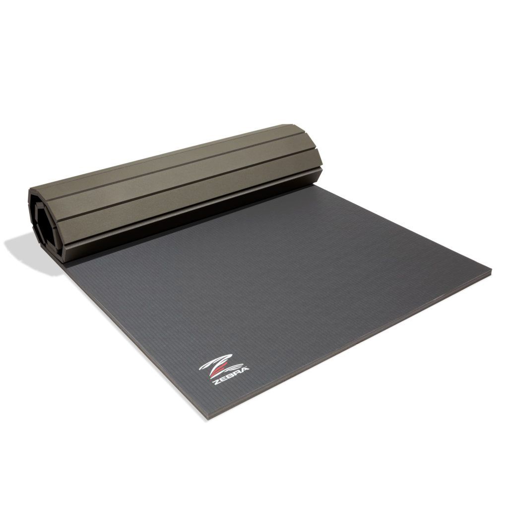 Zebra Exercise Mat Home Roll Out, Gray