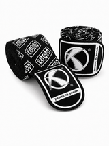 Katsudo Elastic Boxing Hand Wrap Path PRO with Monogram 2pcs, Black-White