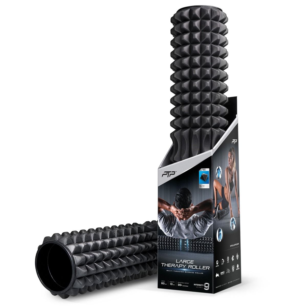 PTP Trigger Point Massage Roller, Black