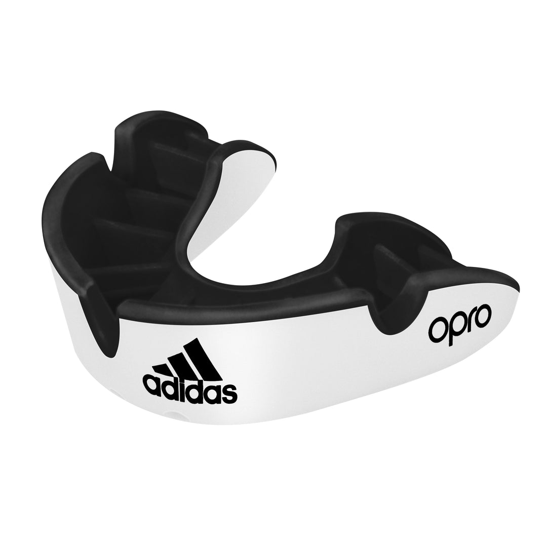 Adidas Junior προστατευτικό δοντιών 4ης γενιάς Opro Silver, λευκό-μαύρο