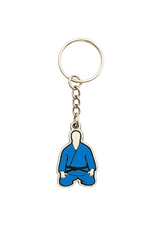 Katsudo Double-Sided Metal Pendant Judo, Blue and White