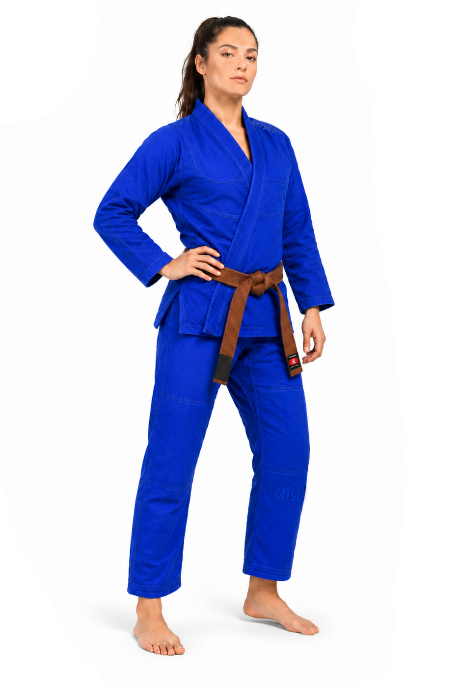 Kimono da Jiu Jitsu donna Katsudo Yori 550g, blu