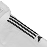 Adidas JU κιμονό με μαύρες ρίγες Club 350g, λευκό