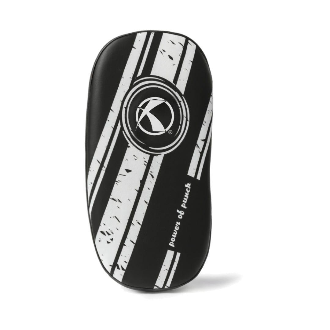 Katsudo Leather Arm Makiwara Curve 2pcs, White-Black