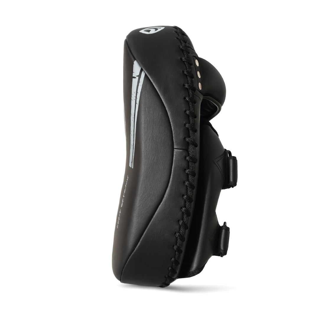 Katsudo Leather Arm Makiwara Curve 2pcs, White-Black