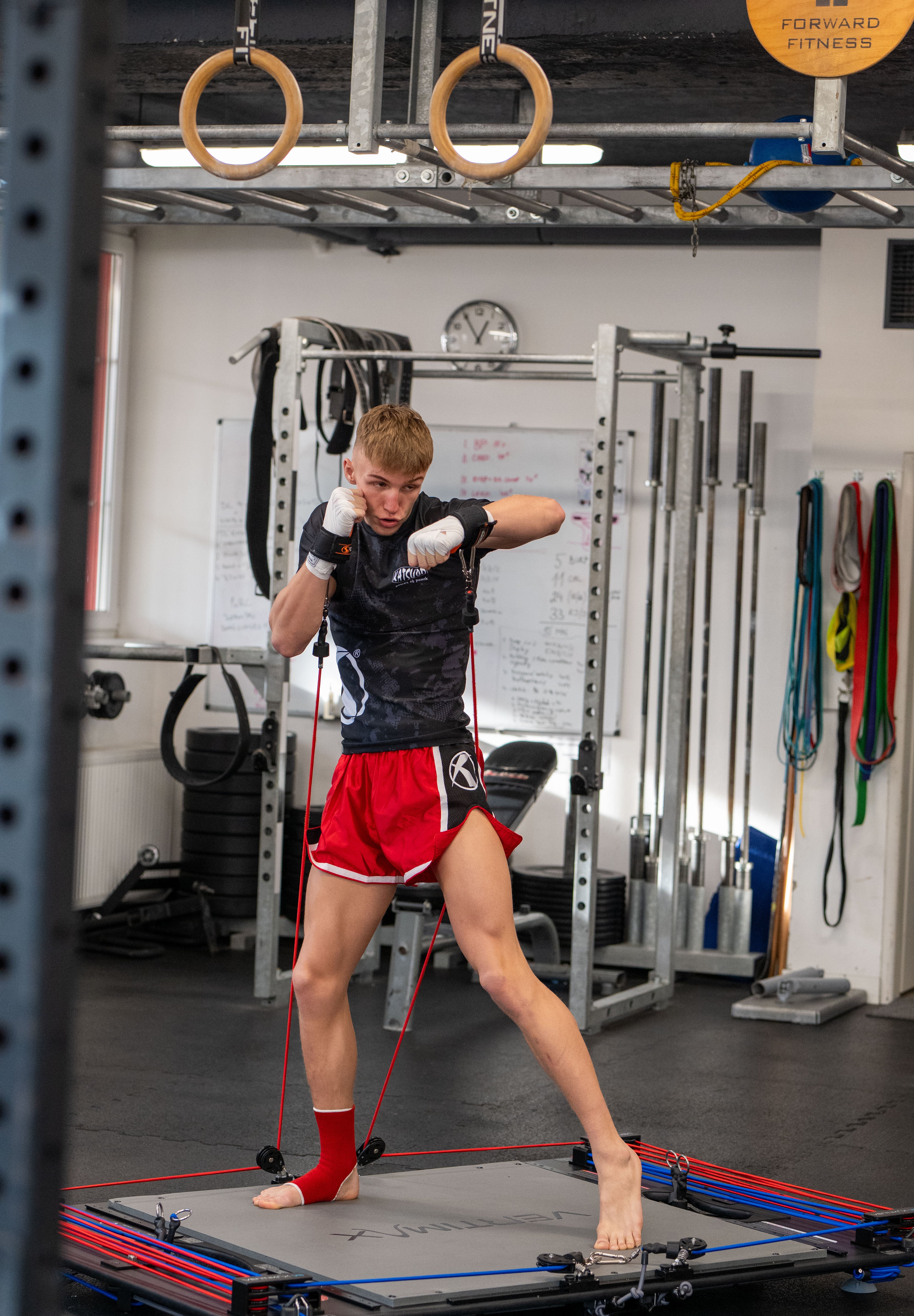 Katsudo Hurricane Muay Thai Shorts, Red