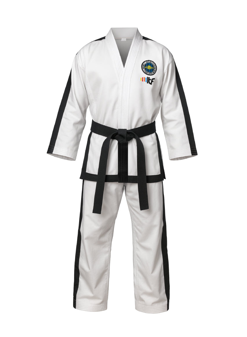 Katsudo taekwondo dobok top pro ITF, bianco